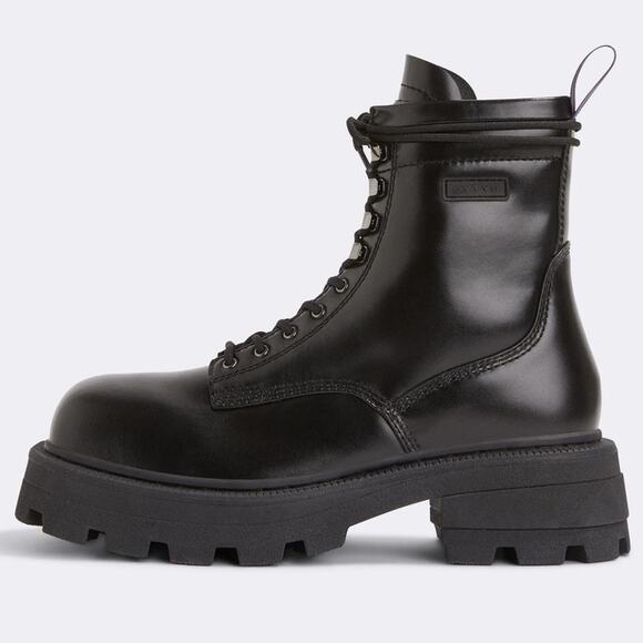 NWOB eytys Michigan Cow Leather Lace-Up Combat Work Boots Black Unisex M8.5/W10 - Picture 2 of 9